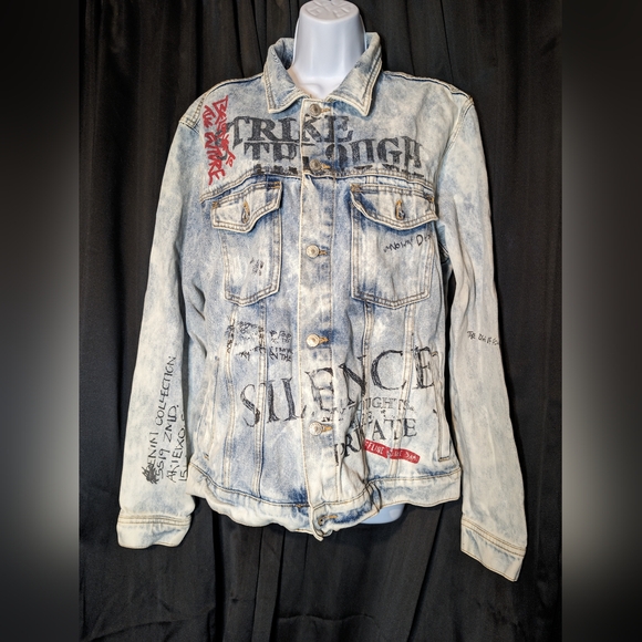 Urban Graffiti Denim Jacket - Picture 1 of 3